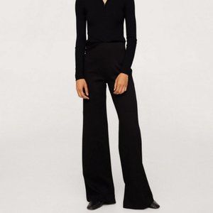 Mango Wideleg Trousers With Side Slits